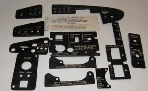 AIRCRAFT PLACARDS LOT OF 12 ALL ORIGINAL AIRCRAFT AVIATOR COLLECTOR COCKPIT PART